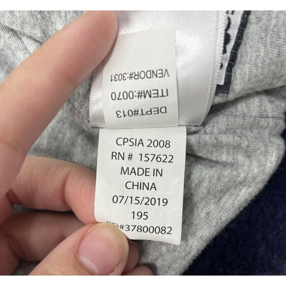 EDDIE BAUER Toddler Faux Fur Teddy Bear Plush Fuzzy Hoodie Blue Size 12-18 Mo - Picture 7 of 7